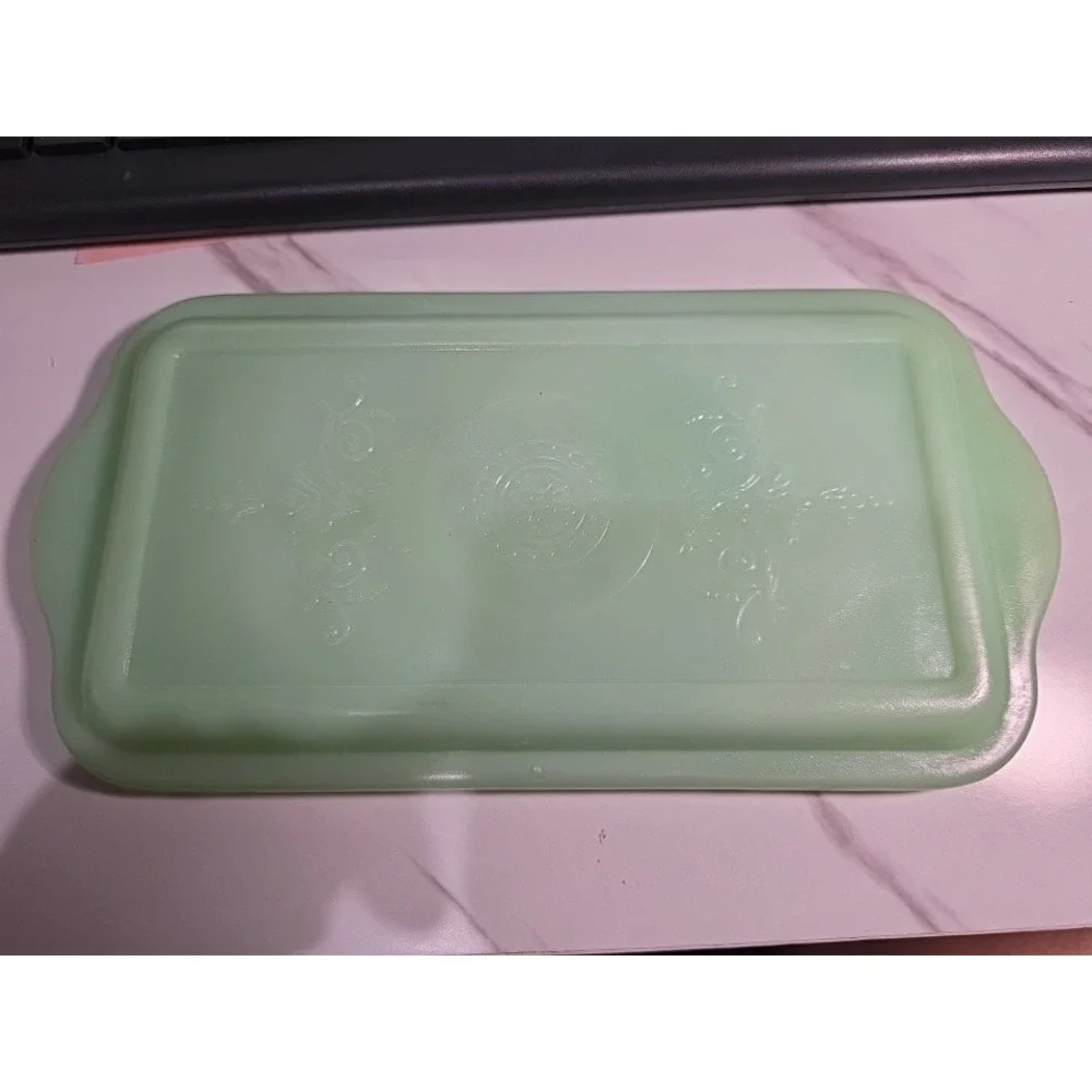 Vintage Jadeite Philbe Refrigerator Dish ( Lid Only ) One Chip In Pic